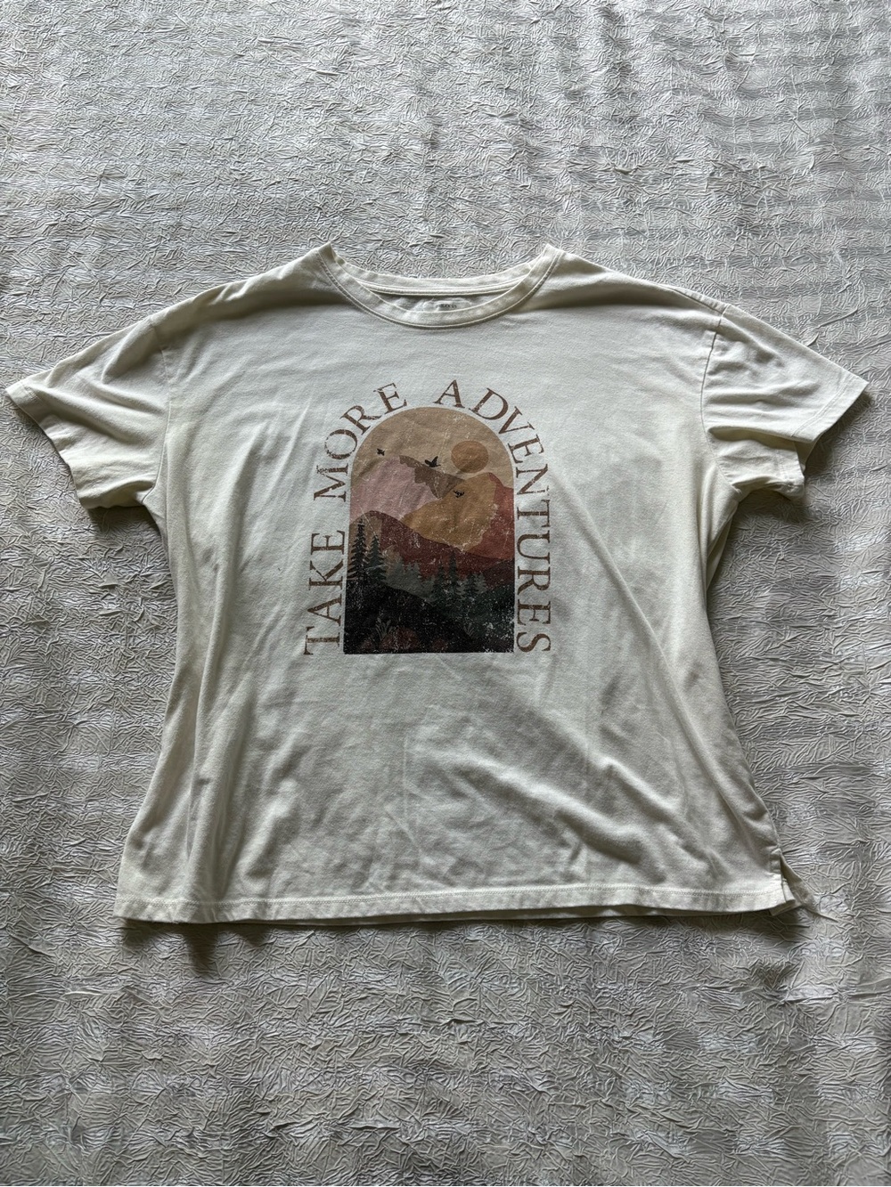 Maurices Cream Graphic Tee with Nature Design
